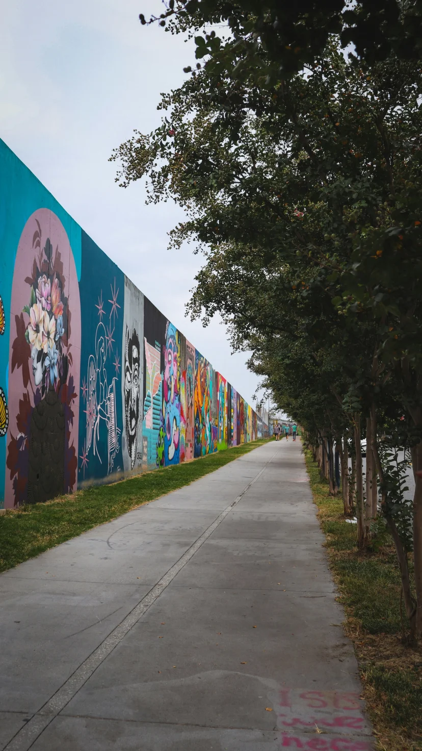 Atlanta Beltline with vibrant art murals