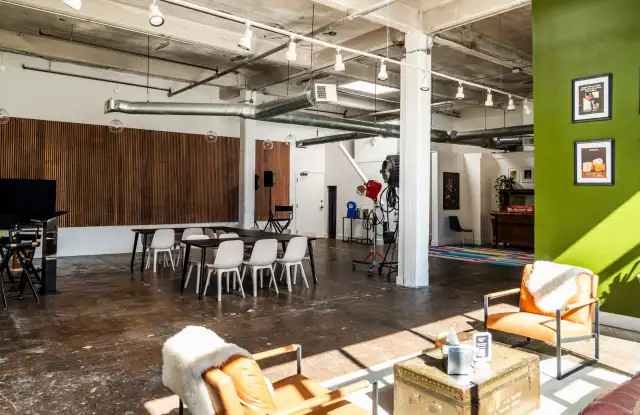Studio workspace with natural light
